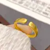 Pulseira Aberta Dupla Bênção Eletrodepositada a Vácuo, Finamente Trabalhada para Mulheres, Pulseira de Latão Dourado com Acabamento em Areia Fina, Elegante e que Não Desbota Facilmente