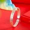 Producto Humano Plata Moda Tendencia Nacional Joyería de Mano Plata Pura 999.9 Patrón de Hierba Tang Pulsera con Trazos Dorados y Sutra del Corazón Grabado Paz y Alegría