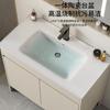 Combinación de Gabinete de Baño de Aluminio para Espacios de Pie Lavabo de Baño Integrado de Cerámica Lavabo de Balcón Lavabo