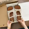 Sandalias de Nuevo Estilo Verano con Adorno de Encaje 2026 Vestido Floral Francés de Cuña Sandalias de Una Correa Estilo Hada para Mujer