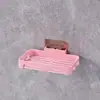 Dispensador de jabón con drenaje sin perforar, estante de almacenamiento para baño montado en la pared con drenaje, soporte para jabón