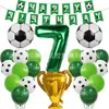 Cadena de Globos Temática de la Nueva Copa Mundial de Fútbol Transfronteriza Set Copa de Campeonato de Papel de Aluminio Serie Deportiva Globos Decorativos