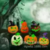 Abóbora Luminosa de Halloween Cartão de Chão para Pátio de Halloween Decoração de Gramado Externo Cartão de Chão Luminoso de Halloween