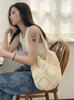 2024 Novo Cross-border Amazon Seaside Ins-style Grande Capacidade Woven Bag All-match Hollow Cotton Thing Bag Beach Bag