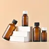 Shuncode em estoque 5-100ml frasco sub-frasco de vidro para misturar frasco de essência cosmética 15ml Frasco de óleo essencial Marrom