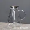 Tetera de vidrio de borosilicato alto para agua fría para uso doméstico, resistente a altas temperaturas, resistente al calor, a prueba de explosiones, tetera de gran capacidad para agua fría y té, transfronterizo