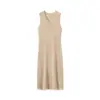 Vestido promocional para mujer de otoño e invierno, nuevo, 100% cachemir puro, con diseño juvenil de borlas, sin mangas, de felpa, de longitud media