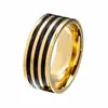 Anillo Metálico de Acero de Titanio con Ranura para Goteo de Aceite Estilo Ins Europeo y Americano Transfronterizo Moda y Sencillez Mismo Estilo para Hombres y Mujeres Joyería de Mano al por Mayor