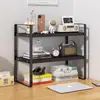 Estante de Almacenamiento para Escritorio Estantería para Escritorio Almacenamiento de Escritorio Dormitorio de Estudiantes Cosméticos Estante de Múltiples Niveles para Encimera Estante en Capas