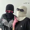 Personalizado~Chapéu corta-vento de duas peças para outono e inverno, gorro de tricô, cobertura para a cabeça, chapéu de lã, proteção para o pescoço