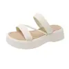 Sandalias Personalizadas0521 Hermosas de Suela Gruesa para Aumentar Altura para Mujeres, Nuevo Modelo Verano 2025, Adecuadas para Salir con Faldas, Ropa Casual