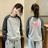 Camiseta base de doble cara con forro de forro polar para niñas, camiseta casual de manga larga para otoño e invierno para niños mayores, top cálido y suave