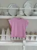 Flor y Buscando Chicas Camiseta de Manga Corta T2026 Verano Nueva Camiseta de Manga Corta de Lunares Versátil Dulce Holgada Top Infantil Moderno