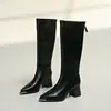 Botas Largas para Mujer, Nuevas Versátiles 2025 Estilo Coreano Tubo Alto Delgadas, Botas Largas Blancas por Encima de la Rodilla Celebridad de Internet
