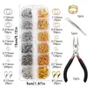 Bestseller transfronterizo juego de 12 anillos de conexión con herramienta de pinza de langosta kit de herramientas accesorios para joyería DIY en stock