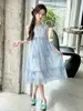 Vestido de Chifón sin Mangas para Niñas de Verano Ropa Infantil Niñas Vestido Elegante de Princesa Vestido Formal Estilo Coreano Moderno
