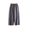 Arte de Viajero Japonés Adelgazante Buen Ajuste Micro-grueso Nueve Lino Puro Suelto Suelto Cintura Holgada Casual Perezoso Pantalones de Pierna Ancha