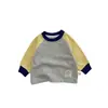 Camiseta de Manga Larga para Bebé Ropa de Otoño para Niños, Versátil Camiseta Básica de Color Contrastante de Moda, Ropa Casual y Cómoda de Primavera para Niños