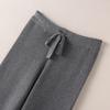 Pantalones de Punto para Mujer en Primavera, Otoño e Invierno, Suaves y Cerosos a Rayas, Aspecto Adelgazante, Cintura Alta, Pierna Recta, Drapeados, Pantalones Largos de Pierna Ancha hasta el Suelo