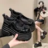 Nuevos Zapatos de Plataforma Mary Jane de Tacón Alto Otoño 2026 Estilo Francés JK con Correa de Hebilla Aumentadores de Altura Zapatos Mary Jane para Mujer