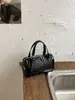 Bolsa Pequena Transfronteiriça com Padrão Tecido Retrô Nova Moda Feminina Alta Aparência Bolsa de Mão Boston Bolsa de Ombro Cruzada Tendência