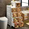 Almacenamiento de huecos Armario de almacenamiento Superestrecho Gabinete lateral de baño Gabinete para encajar en el inodoro Piso multicapa Armario de almacenamiento doméstico para cocina