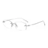 Gafas sin montura SIENNA N ultraligeras de titanio puro, mismo modelo que Karin, 54 poligonales, anti luz azul, 9051, aspecto fresco y sofisticado