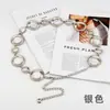 Moda Transfronteriza Noble Temperamento Cadena de Cintura de Metal Anillo de Vestido para Mujer Accesorios Europeos y Americanos Cinturón de Diseño Estilo Mujer