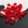 Outono e Inverno Estrelas Coloridas Aveludadas com Furo Reto Acrílico DIY Corrente de Celular Feita à Mão Materiais e Acessórios para Joias com Contas