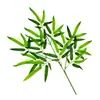 Folhas de bambu artificiais novas, galhos de bambu falsos, folhas de bambu coladas, folhas de bambu artificiais verdes, decorações de bambu para paisagismo atacado