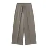 Mtlclothes Roupas Masculinas Calças de Perna Larga com Cinto Dividido Projetado para Homens no Outono Calças Casuais Largas com Caimento