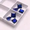 113 # Spinélio Azul Pedra Quadrada Pedra Solta Corte Princesa Spinélio Sintético Safira Joia Pedra de Incrustação