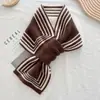 Bufanda de Punto Cruz Espigado Nueva de Otoño e Invierno para Mujer, Calentador de Cuello Grueso Versátil de Moda