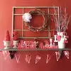 Amor Día de San Valentín Xoxo Letrero de Corazón de Madera Bandeja Escalonada Estilo Granja Decoración de Aniversario de Boda Fiesta en Casa