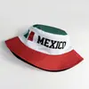 Chapéu Bucket Mais Vendido da Copa do Mundo com Elementos da Bandeira do México, Chapéu de Sol para Torcedores Torcendo