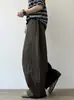 Pantalones retro japoneses plisados holgados de pierna ancha para hombre y mujer, otoño finos frescos oversize casual de pierna recta