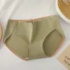 Bragas de mujer Algodón ropa interior de contraste archivo inferior antibacteriano ropa interior de cintura para niñas bragas de mujer sin costuras al por mayor