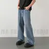 Jeans Atacado Transfronteiriço Rua Principal Americana Retrô Reto Solto High-End Tendência Lavado Calças Casuais