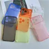 Case Corning com Janela Grande 17Promax Adequado para Capa de Celular Apple 17Pro 15 Anel Fino Transparente Fosco Capa Macia 16