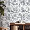 Pegatina de Pared Floral Romántica Autoadhesiva Papel Tapiz Resistente a la Humedad y al Moho Ecológico Lujo Ligero Decorativa para Pared de Dormitorio Armario Renovación