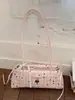 Bolsa Pequena com Laço Estilo Ballet para Mulheres 2026 Nova Doce Bolsa Baguete de Bolinhas Bolsa de Ombro Simples Versátil de Verão