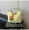 Bolso de Mano Plisado Estilo Suave Coreano de Moda de Este Año Bolso de Cubo Moderno Versátil Elegante para Viajeras Bolso Cruzado para Mujer