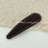 Presilha de Cabelo Bb Clip de Tecido Fosco Cor de Chocolate Gota d'Água, Presilha Retangular Oval Triângulo, Presilha Lateral para Franja, Grampo