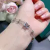 Pulsera de Aguamarina Pura Natural con Impresionante Forma de Cristal y Artesanía, Chapado en Plata de Ley S925, Transmisión en Vivo en Douyin
