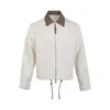 Yishengyi Retro Mezcla de Lino Oversize Gama Alta Nicho Chaqueta Corta Ancha Abrigo de Viaje Unisex