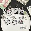 Llavero de Panda de Dibujos Animados Personalidad Linda Acrílico Creativo Llavero Colgante para Mochila de Estudiante Regalo Recompensa