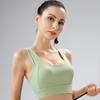 Sujetador deportivo push-up de gran tamaño, todo en uno, con espalda cruzada, para fitness, yoga, running, de alta intensidad y resistente a golpes.