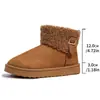 2025 Nuevas Botas de Nieve de Comercio Electrónico Transfronterizo para Mujer con Terciopelo Plus, Engrosadas, Suela Gruesa, Zapatos de Algodón del Noreste, Fabricante de Dropshipping TEMU, Venta al por Mayor