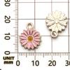 Mezcla 30 Flores Blancas con Goteo de Aceite Nuevos Accesorios de Joyería DIY Rosa Margarita Colgante Pequeño Pendientes Colgante