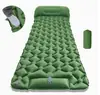 Colchoneta de camping inflable con bomba de pie, hecha de tela 40D Nylon TPU, impermeable y duradera. Tamaño individual/doble opcional, portátil para acampar al aire libre, senderismo y picnic.